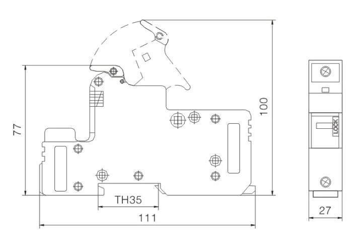 Rt18-32 10X38mm 14X51mm 22X58mm 400V/690VAC 6A 10A 16A 20A 25A 30A 32A Cylindrical Fuse Holder with Indicator