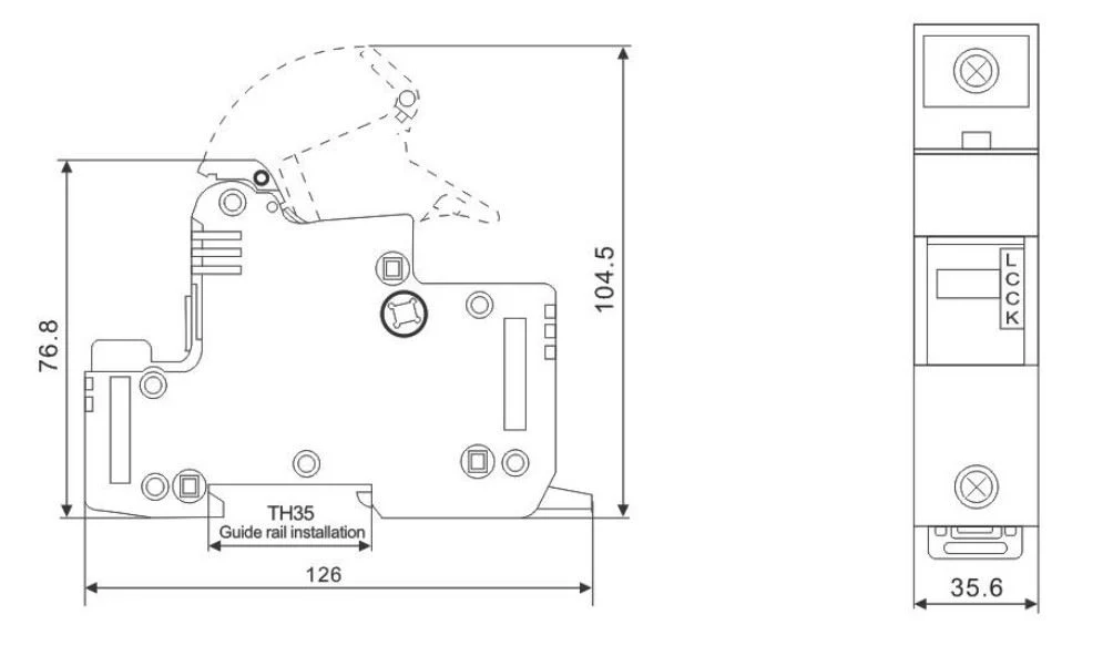 Rt18-32 10X38mm 14X51mm 22X58mm 400V/690VAC 6A 10A 16A 20A 25A 30A 32A Cylindrical Fuse Holder with Indicator