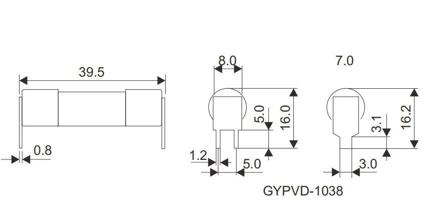 Geya Gypv-1038 1A 2A 3A 4A 5A 6A 8A 10A 12A 15A 16A 20A 25A 30A 32A Manufacturer 10X38 Solar PV Fuse PV Inline Holder DC 1000V