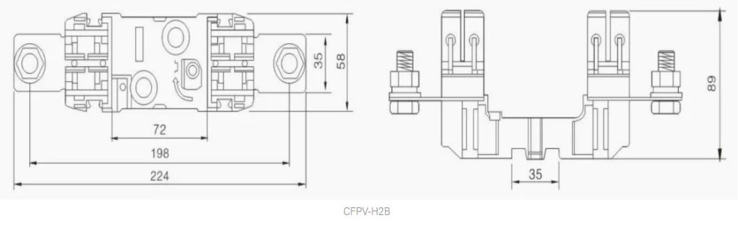 PV Nh Fuse Base 1000 V DC Nh00 Nh1 Nh2 Nh3 Size