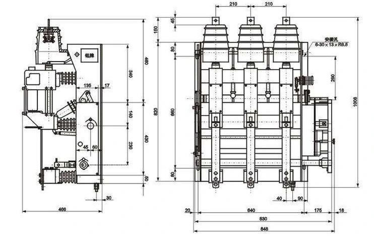 High-Voltage Indoor Use Fzn25-12, Fzrn25-12 Series Vacuum Load Switch-Fuse Combination