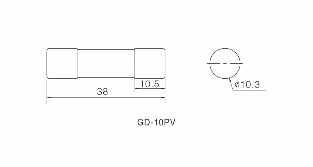 GD-10PV-16A Fuse Cylindrical Ceramic Fuses Low Voltage Solar Fuse Holder