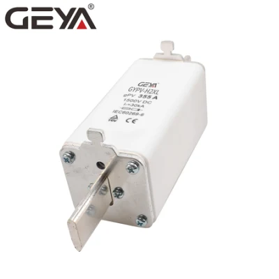 Geya Gypv-H2XL 355 A Niederspannung elektronisch 1500 V 80–400 A thermischer quadratischer Sicherungseinsatz Keramik-DC-Halter für Verteilerkasten PV